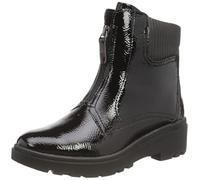 Clarks Botas de mujer Calla Zip Fashion, Negro arrugado, 36 EU