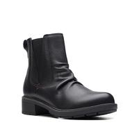 Clarks Botas Hearth Rose de media pantorrilla para mujer, Cuero negro, 39 EU
