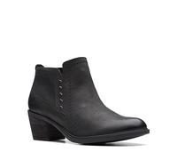 Clarks Botas Neva Lo Chukka para mujer, piel negra, 38 EU