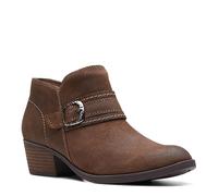 Clarks Botines Charlten Bay para mujer, bronceado oscuro ante, 5.5