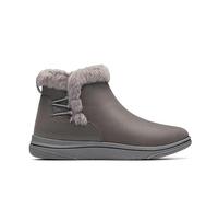 Clarks Botines de piel Breeze para mujer, Gris oscuro, 38 EU