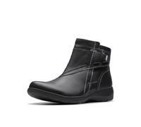 Clarks Botines estilo Carleigh para mujer, Cuero negro, 37 EU