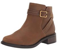 Clarks Botines Maye Strap para Mujer, Cuero Bronceado Oscuro, 38 EU