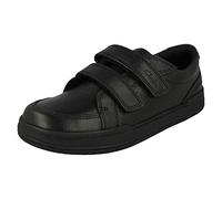 Clarks Boy's Fawn Strap K Sneaker, Piel Negra, 11 UK Child