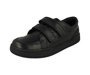 Clarks Boy's Fawn Strap K Sneaker, Piel Negra, 11 UK Child