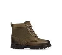 Clarks Boy's Finch Summer K Mid Calf Boot, Khaki Leather, 9.5 UK Child