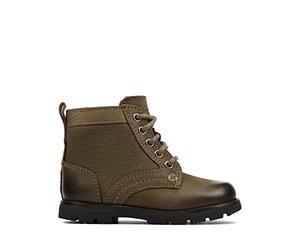Clarks Boy's Finch Summer K Mid Calf Boot, Khaki Leather, 9.5 UK Child