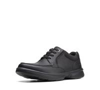 Clarks Bradley Vibe - Zapatos Oxford de Piel sintética con Cordones para Hombre, Negro(Black Tumbled), 47 EU