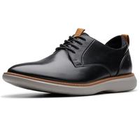 Clarks Brantin Plain - Zapatos de Piel para Hombre, Color Negro, Talla 10.5, Piel Negra, 45 EU