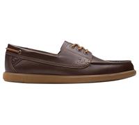 Clarks Bratton Boat, Hombre, Dark Brown Lea, 43 EU