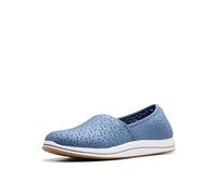 Clarks Breeze Emily - Zapatos sin Cordones para Mujer, Textil Azul, 41.5 EU