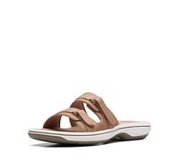 Clarks Breeze Piper Sandalias para mujer, beige cálido, 38 EU