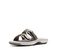 Clarks Breeze Piper Sandalias para mujer, Peltre, 12
