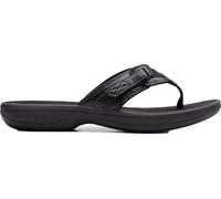 Clarks Breeze - Sandalias colgantes para mujer, Serpiente negra, 5