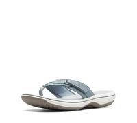 Clarks Breeze Sea, Chanclas Mujer, Blue Grey Synthetic, 42 EU