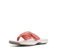 Clarks Breeze Sea, Chanclas Mujer, Bright Coral Synthetic, 37.5 EU