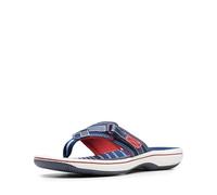 Clarks Breeze Sea, Chanclas Mujer, Azul Marino y Rojo, 40 EU
