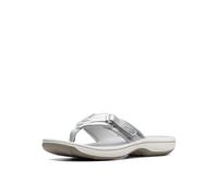 Clarks Breeze Sea, Chanclas Mujer, Plata Sintética, 43 EU