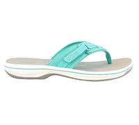 Clarks Breeze Sea, Chanclas Mujer, Turquoise Synthetic, 42 EU