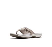 Clarks Breeze Sea - Chanclas para mujer, Gris pardo claro sintético, 39 EU