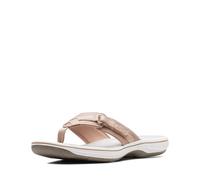 Clarks Breeze Sea, Chanclas Mujer, Gris Pardo Sintético, 37.5 EU