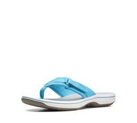 Clarks Breeze Sea, Chanclas Mujer, Aqua Synthetic 2, 44 EU