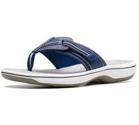 Clarks Brinkley Jazz, Chanclas Mujer, Navy Blue Synthetic Material, 41 EU