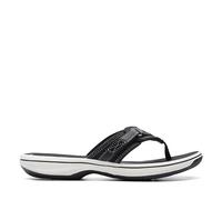Clarks Brinkley Sea, Chanclas Mujer, Black Synthetic, 39.5 EU