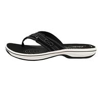 Clarks Brinkley Sea, Chanclas Mujer, Black Synthetic, 42 EU
