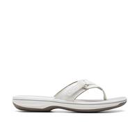 Clarks Brinkley Sea, Chanclas Mujer, White Synthetic, 39.5 EU