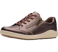 Clarks Bryianne Bayla - Tenis para mujer, metálico (Bronze Metallic Leather), 39 EU
