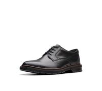 Clarks Burchill Derby, Oxford Hombre, Piel Negra, 41.5 EU