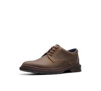 Clarks Burchill Derby Oxford para Hombre, Piel de Cera de Abeja, 46 EU