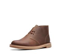 Clarks Bushacre 3 botas Chukka para hombre, Cuero marrón oscuro, 43 EU Ancho