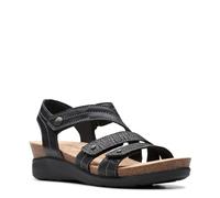 Clarks Calenne Clara, Sandalias con cuña Mujer, Negro Black Combi, 41 EU