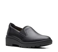 Clarks Calla RAE, Mocasines Mujer, Piel Negra, 41 EU