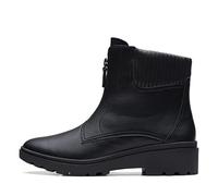 Clarks Cremallera de Cala, Bota a la Altura de la Pantorrilla Mujer, Cuero Negro, 39.5 EU