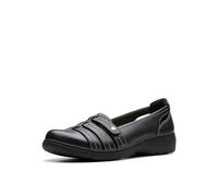 Clarks Carleigh Eliza, Mocasín Plano Mujer, Piel Negra, 40 EU