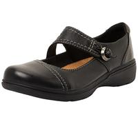 Clarks Carleigh JaneOxford para Mujer, Piel Negra, 39 EU