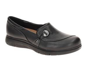 Clarks Certina Ease, Slipper Unisex Adulto, Black Leather, 37.5 EU