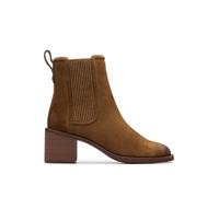 Clarks Chamberly Top, Botas Estilo Chelsea Mujer, Gamuza de Nogal, 37.5 EU