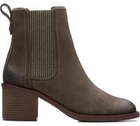 Clarks Chamberly Top Chelsea - Botas para mujer, Gamuza gris topo, 38.5 EU