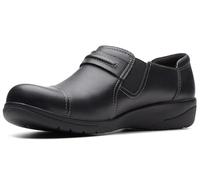 Clarks Cheyn Madi, Mocasín Mujer, Black Tumbled Leather, 44 EU Ancho