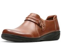 Clarks Cheyn Madi, Mocasín Mujer, Dark Brown Tumbled Leather, 37 EU Ancho