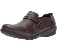 Clarks Cheyn Madi, Mocasín Mujer, Dark Brown Tumbled Leather, 39.5 EU Ancho