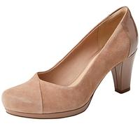 Clarks Chorus Carol, Zapatos de Tacón Mujer, Beige (Beige Combi), 38 EU