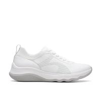Clarks Circuit Tie, Zapatillas Mujer, White Knit, 41 EU