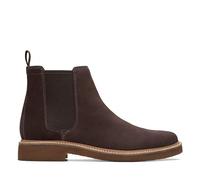 Clarks Clarkdale Easy Mens Chelsea Boots 45 EU Dark Brown Suede