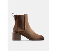 Clarks Chamberly Top, Botas Estilo Chelsea Mujer, Walnut Suede, 38 EU