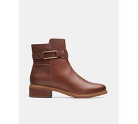 Clarks Clarks - Botines Maye Bella de mujer en cuero con suela TPR. Marrón Talla 37